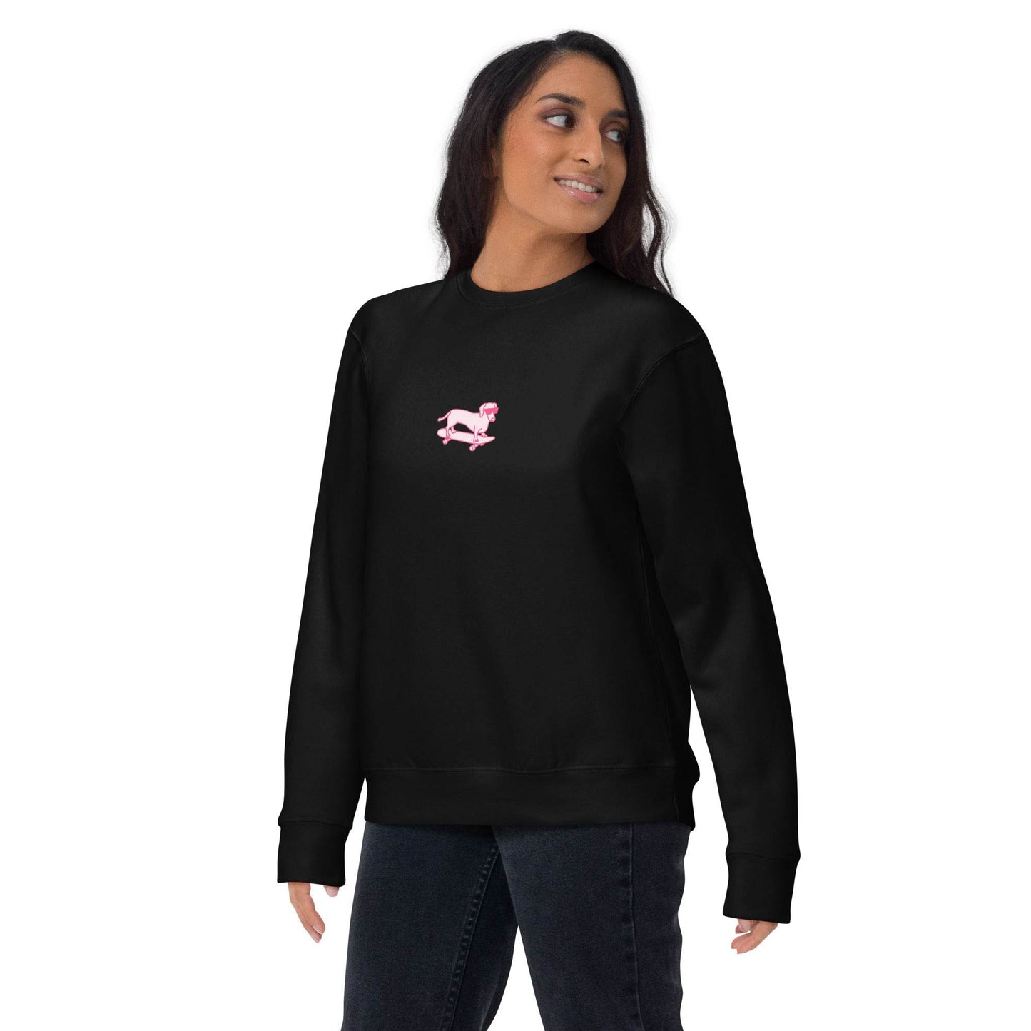 Sweatshirt Pink Skate Pup - AtBeyond