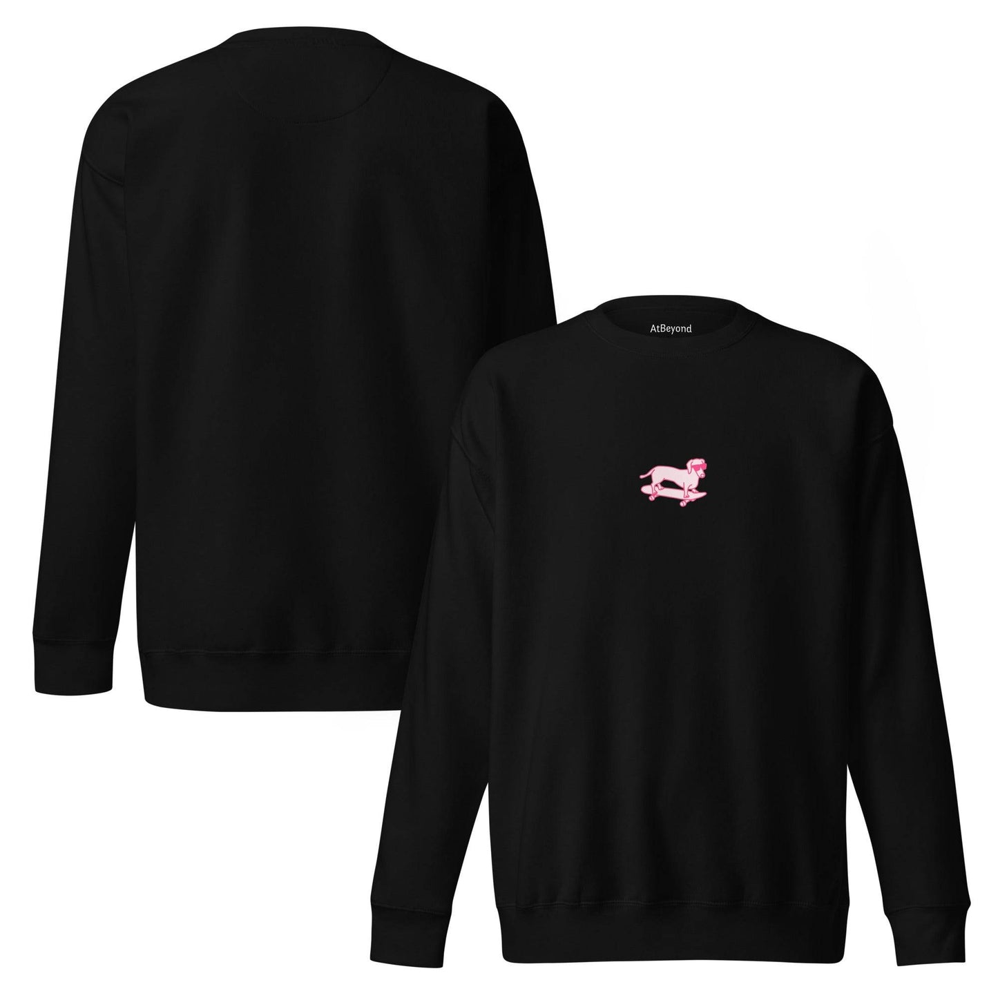 Sweatshirt Pink Skate Pup - AtBeyond